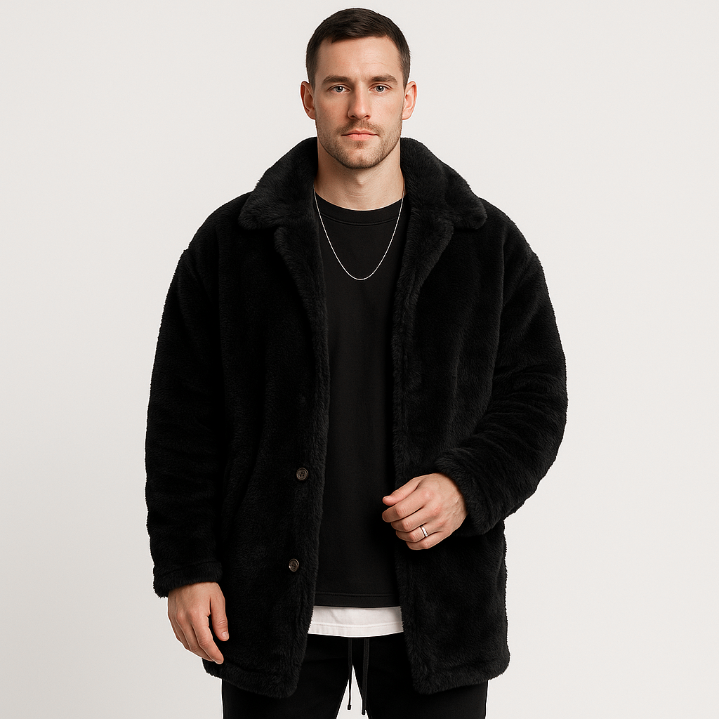 Classic Casual Men's Overcoat – Stylish, Warm & Versatile